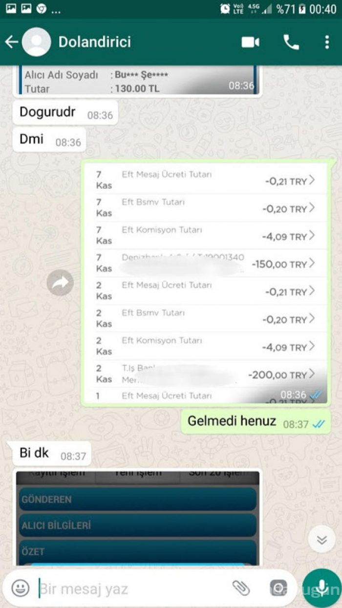 Dolandırıcıyı yakaladığını iddia etti, Whatsapp konuşmaları şaşkına çevirdi
