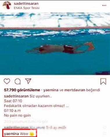 Emina Jahovic'ten Sadettin Saran'a: Wow
