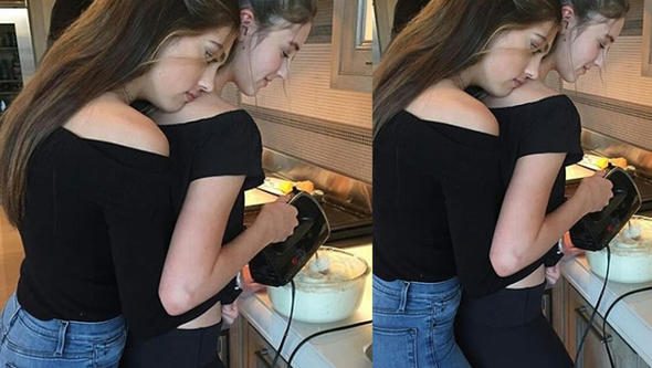 Ocak başında yemek pişiren ünlüler