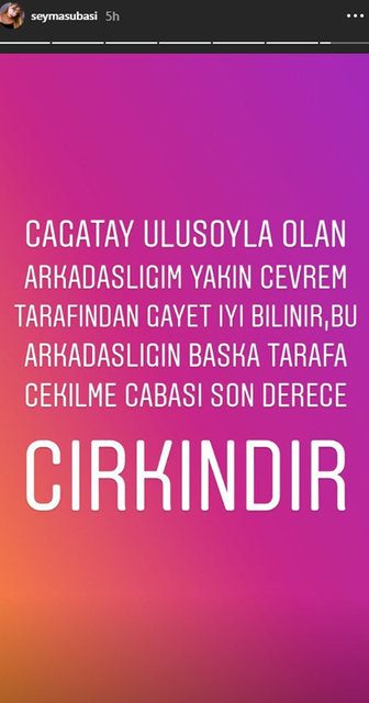 Şeyma Subaşı'dan Çağatay Ulusoy açıklaması
