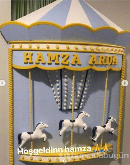 İşte Arda Turan ile Aslıhan Doğan'ın oğulları Hamza Arda'nın odası
