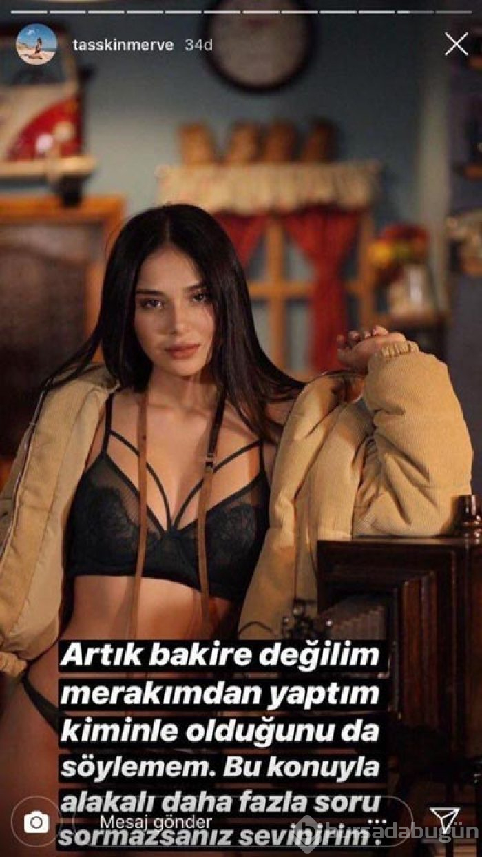 Merve Taşkın'dan itiraf: Artık bakire değilim, merakımdan yaptım

