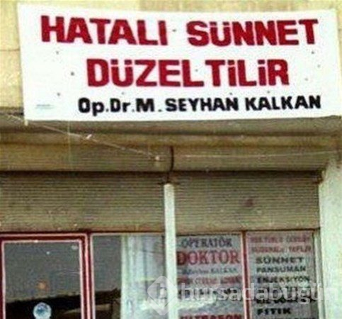 Esnaflardan güldüren tabelalar
