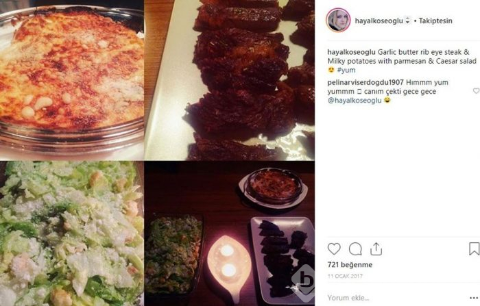 Ünlülerin Instagram'da lezzet paylaşımları