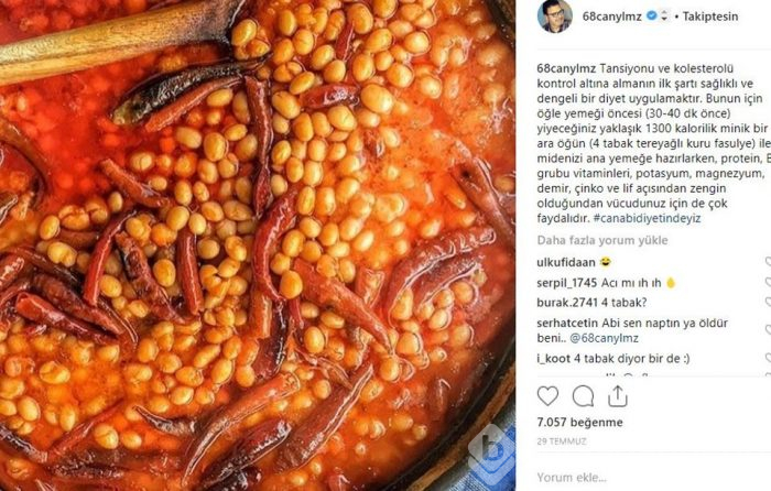 Ünlülerin Instagram'da lezzet paylaşımları