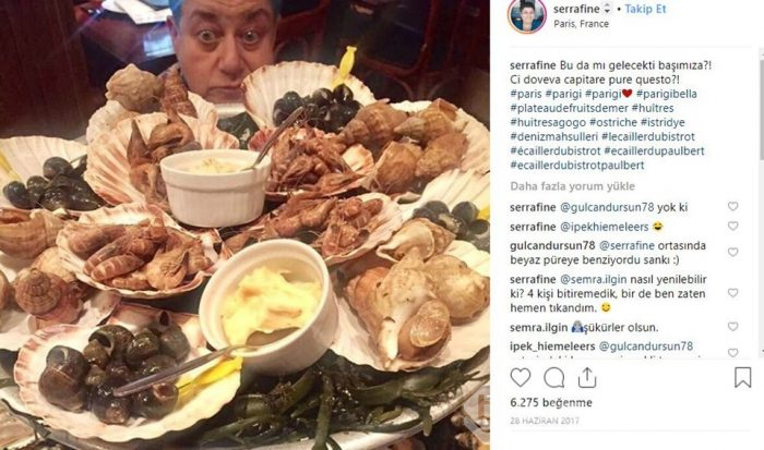 Ünlülerin Instagram'da lezzet paylaşımları