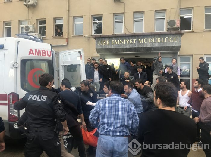 Rize Emniyet Müdürlüğü'nde silah sesleri