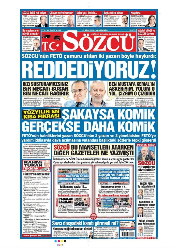 Günün gazete manşetleri - 12 Aralık 2018
