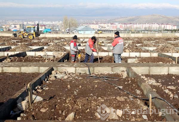 "Kara kış" gelmeden mezar yerleri açıldı
