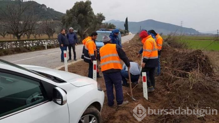 Yol çalışması yapan işçiler tarihi mermer kuyu buldu
