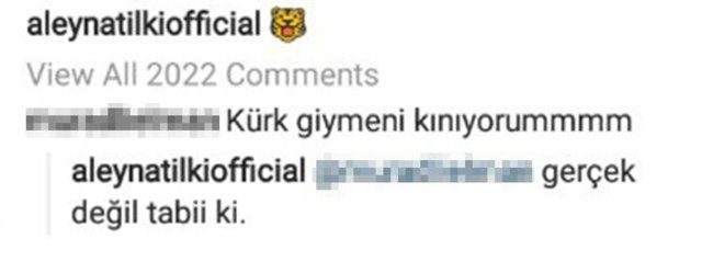 Aleyna Tilki: Gerçek değil tabii ki!
