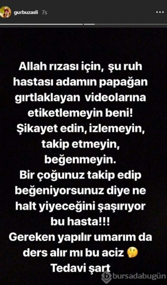 Papağana işkence videosu yayımlayan Murat Özdemir'e tepki yağdı