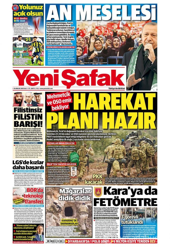 Günün gazete manşetleri - 18 Aralık 2018
