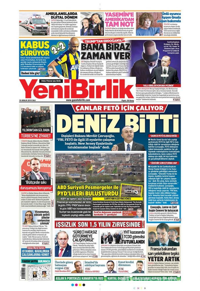 Günün gazete manşetleri - 18 Aralık 2018