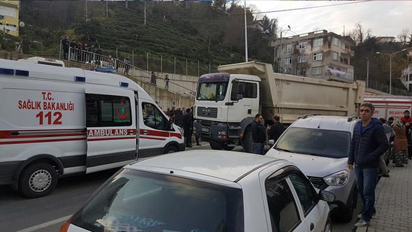 Rize'de harfiyat kamyonu dehşeti
