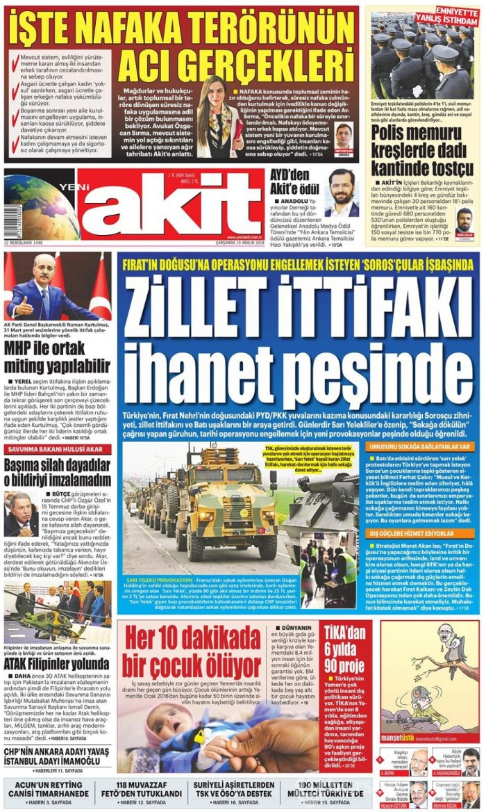 Günün gazete manşetleri 19 Aralık 2018