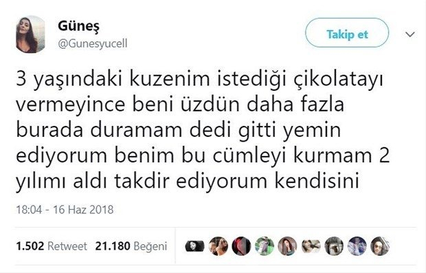 Güldüren tweetler
