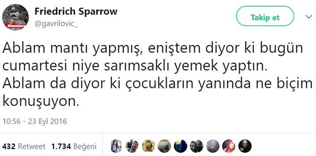 Güldüren tweetler
