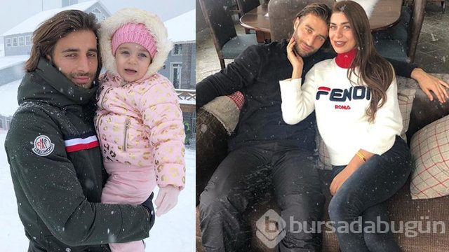 Ebru Şancı eşi Alpaslan Öztürk ve çocuklarıyla Uludağ'da

