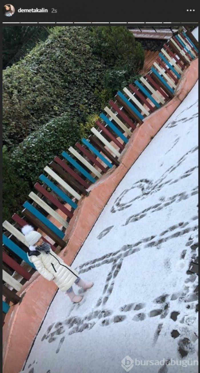 Fahriye'nin kar manzarası!
