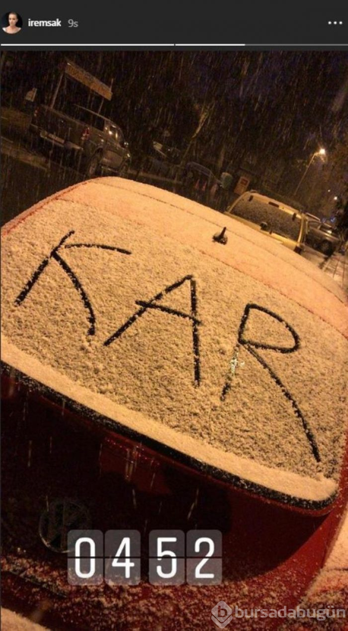 Fahriye'nin kar manzarası!
