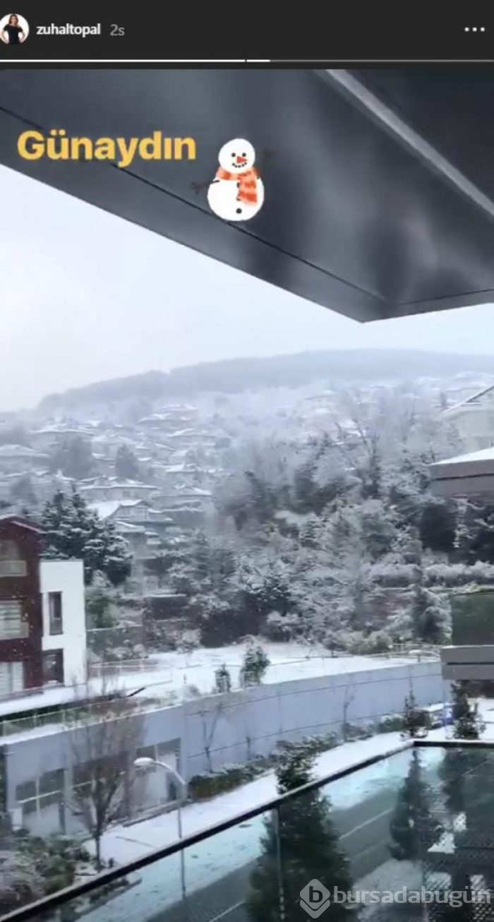 Fahriye'nin kar manzarası!
