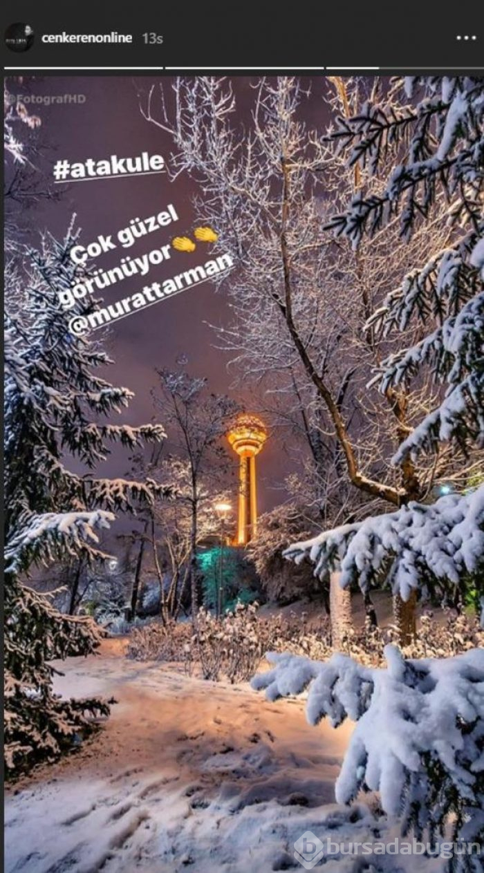Fahriye'nin kar manzarası!
