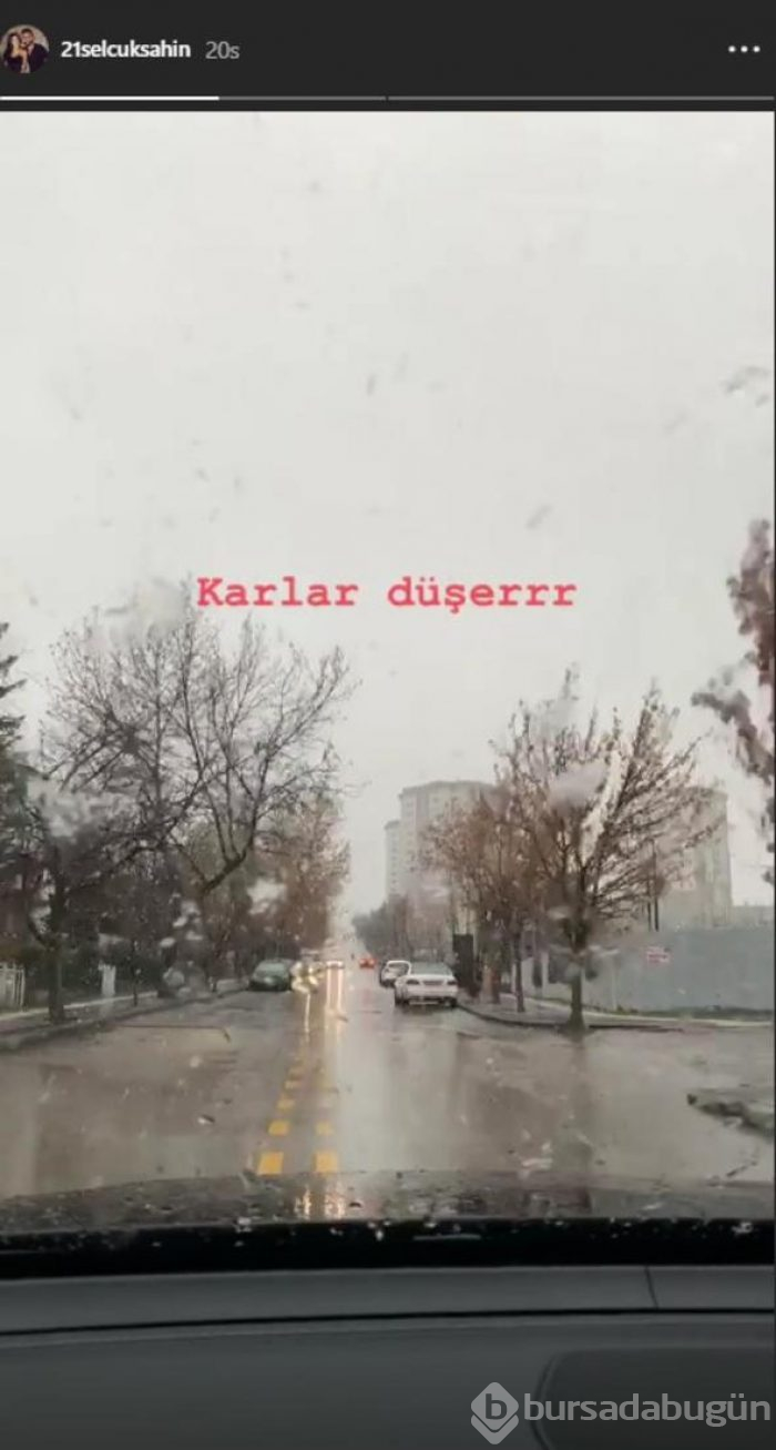 Fahriye'nin kar manzarası!
