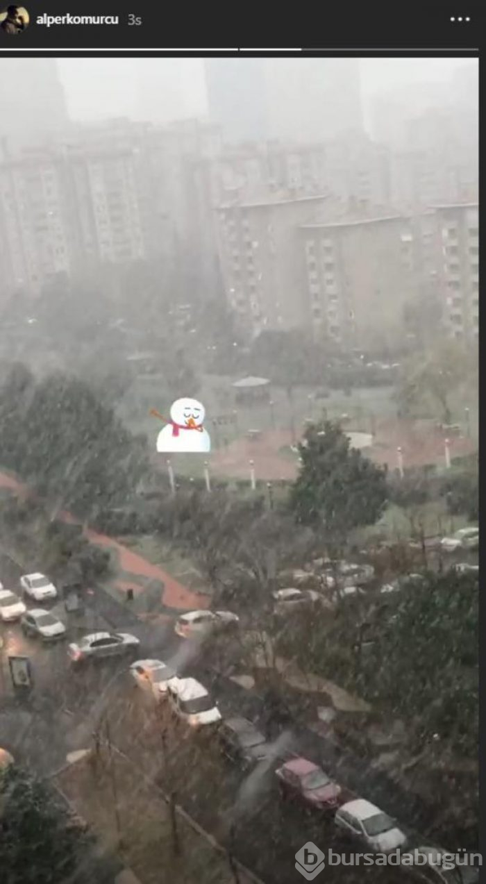 Fahriye'nin kar manzarası!
