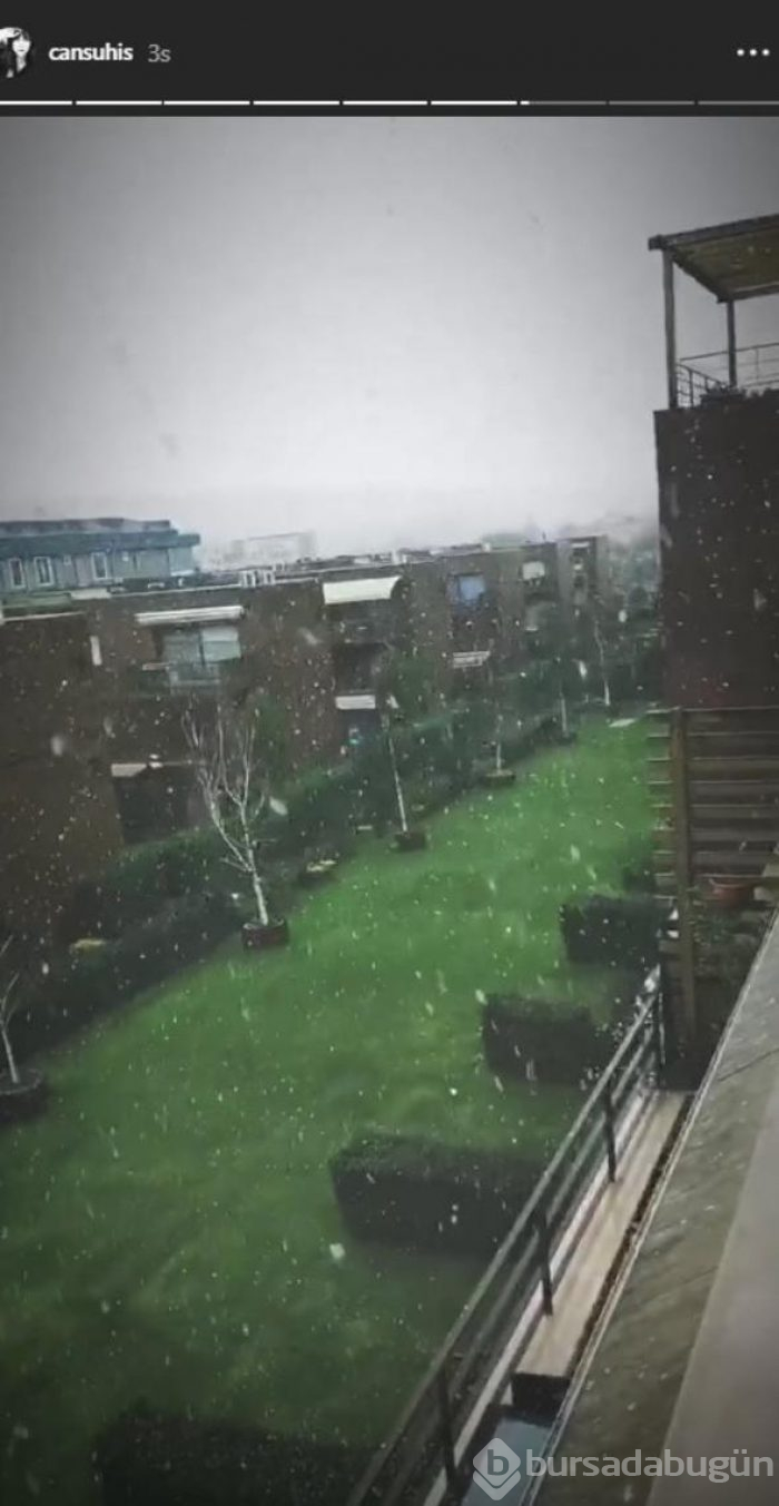 Fahriye'nin kar manzarası!
