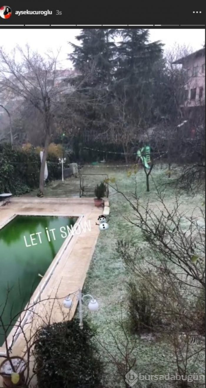 Fahriye'nin kar manzarası!
