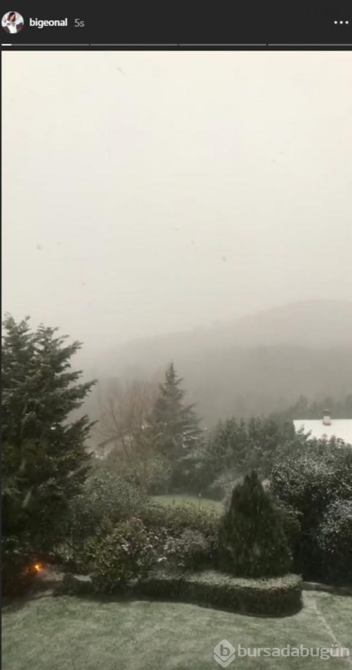 Fahriye'nin kar manzarası!
