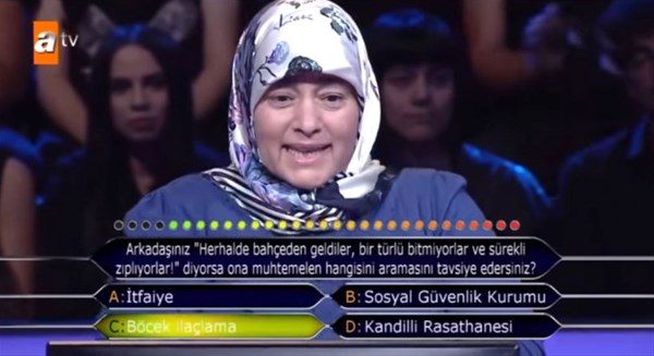 Çıkan cevabı görünce..
