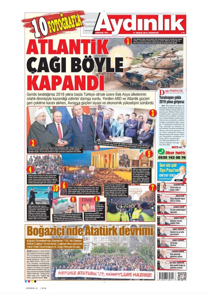 Günün gazete manşetleri - 31 Aralık 2018