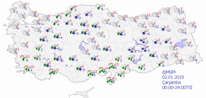 Meteoroloji ve AKOM'dan kar yağışı uyarısı
