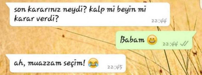 Efsane olan komik mesajlar