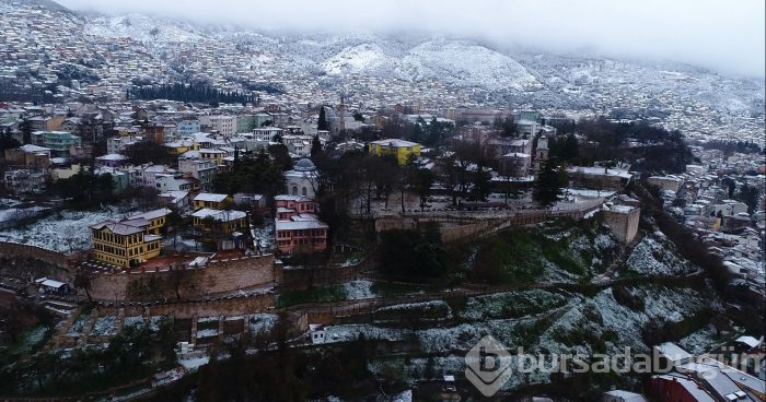 Bursa'da kar yağışının ardından kartpostallık görüntüler...