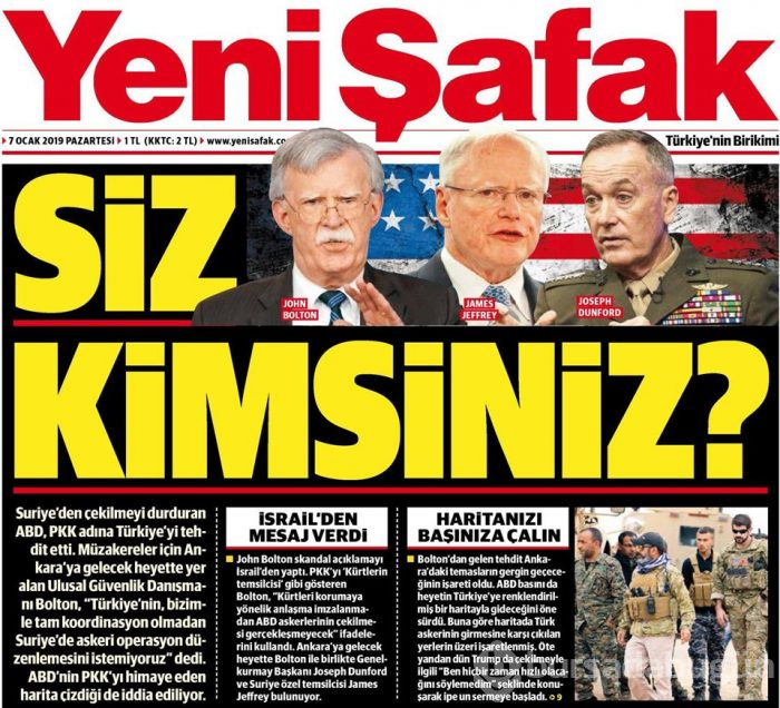 Günün gazete manşetleri - 7 Ocak 2019