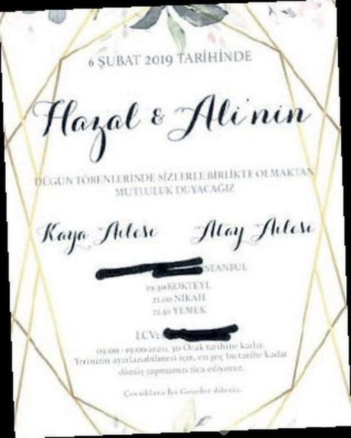 Hazal Kaya ile Ali Atay'ın düğün davetiyesi ortaya çıktı!
