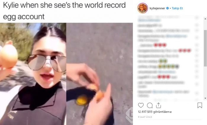 Kylie Jenner, yumurtaya yenildi
