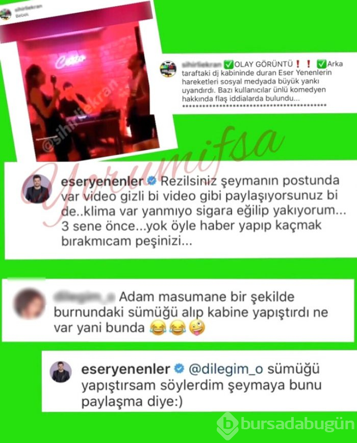Eser Yenenler, Şeyma Subaşı'yla olan bir videosunda uyuşturucu kullandığı yönündeki iddialarını yalanladı
