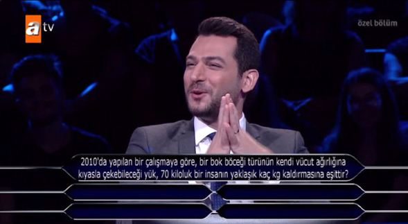 Kim Milyoner Olmak İster'de bok böceği sorusu Murat Yıldırım'ı kahkahaya boğdu
