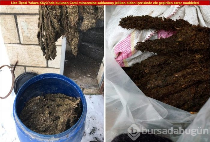 Diyarbakır'da terör operasyonu! Minareden esrar çıktı
