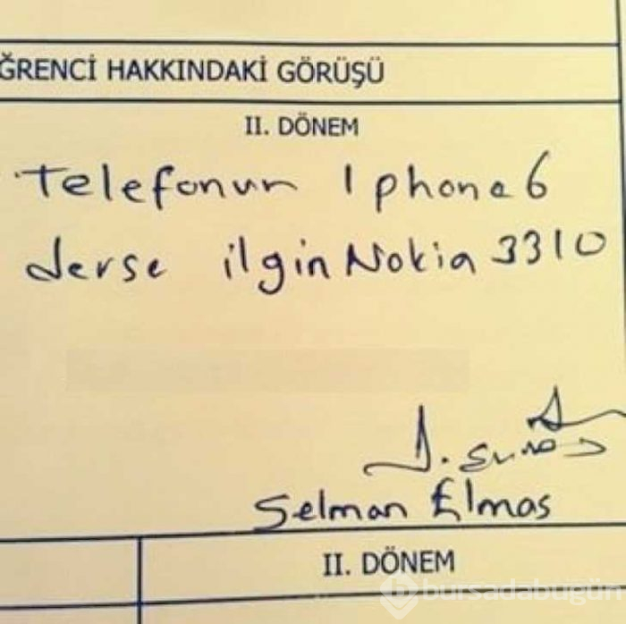 Görenlerin yüzünü güldüren karne notları
