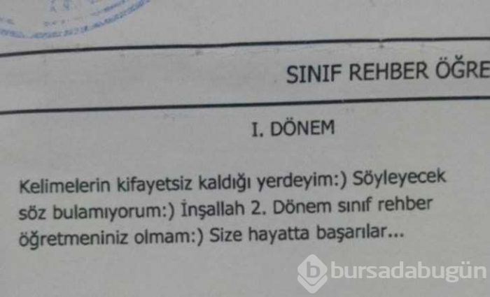 Görenlerin yüzünü güldüren karne notları
