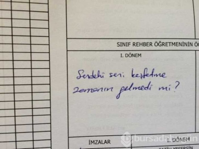 Görenlerin yüzünü güldüren karne notları

