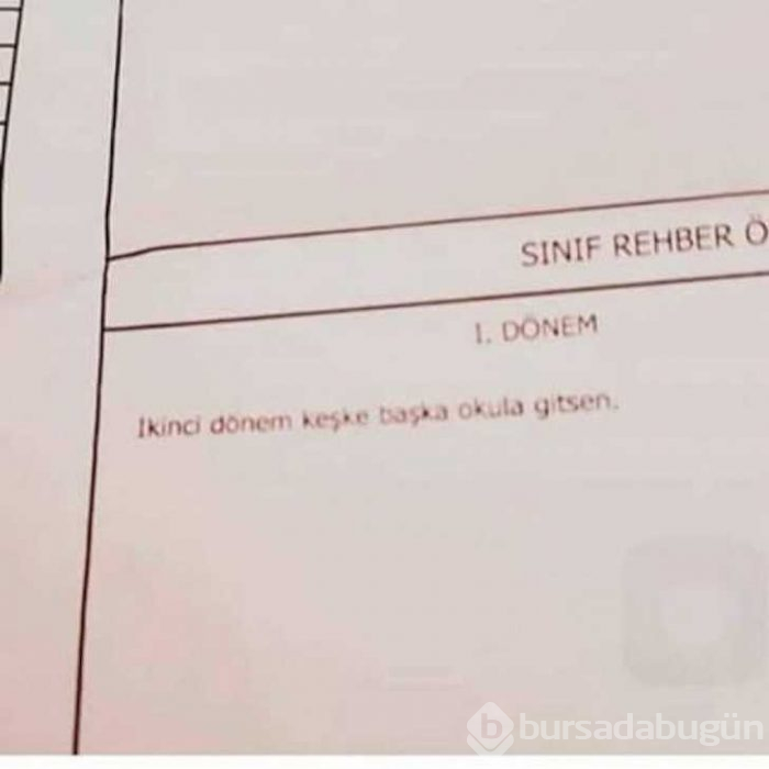Görenlerin yüzünü güldüren karne notları
