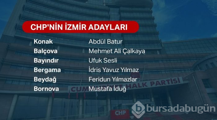 CHP, İzmir adaylarını açıkladı