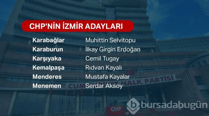 CHP, İzmir adaylarını açıkladı