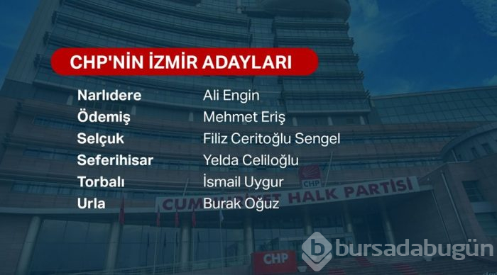 CHP, İzmir adaylarını açıkladı